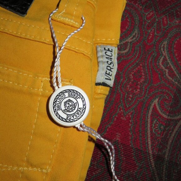 Versace Jeans Couture Straight Leg Cotton Jeans Pants 30 44 Italian US 8 - Picture 3 of 8